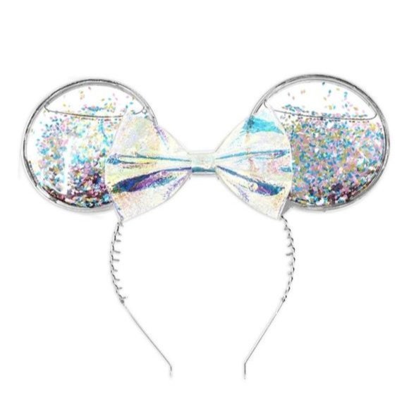 Minnie Mouse Shaker Ears Headband Clear Sequin Ears - Picture 2 of 7